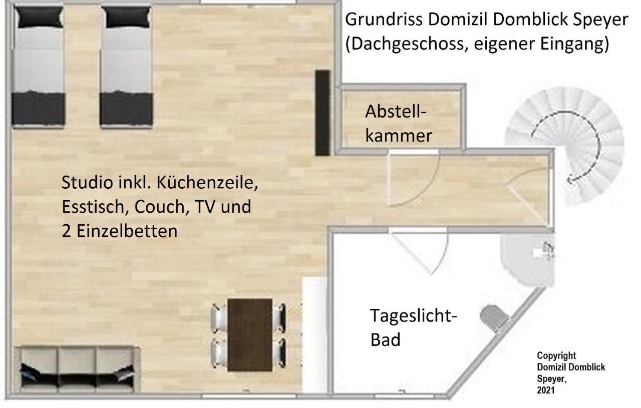 Domizil Domblick Speyer City, Garage, 50M2 Extérieur photo